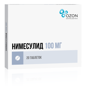 Нимесулид 100 мг 20 шт таблетки Купить  Нимесулид 100 мг 20 шт таблетки