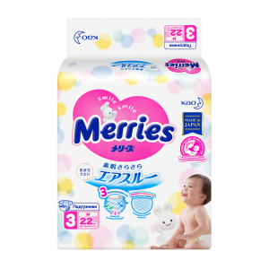 Merries подгузники р.M №22 6-11кг Купить  Merries подгузники р.M №22 6-11кг