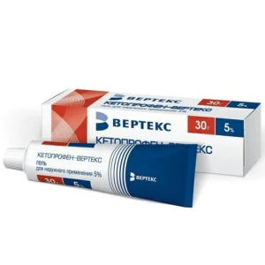Кетопрофен-Вертекс гель д/наружн примен 5% 30г Купить Кетопрофен-Вертекс гель д/наружн примен 5% 30г