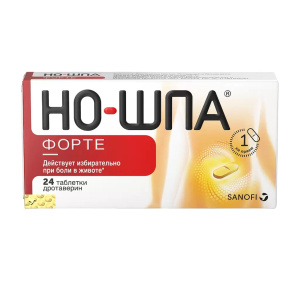 Но-шпа Форте таблетки 80мг №24 Купить  Но-шпа Форте таблетки 80мг №24