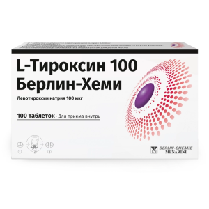 Л-Тироксин 100 Берлин-Хеми 100 мкг 100 шт таблетки Купить Л-Тироксин 100 Берлин-Хеми 100 мкг 100 шт таблетки
