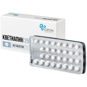 Кветиапин 25 мг 60 шт таблетки покрытые пленочной оболочкой Купить Кветиапин 25 мг 60 шт таблетки покрытые пленочной оболочкой