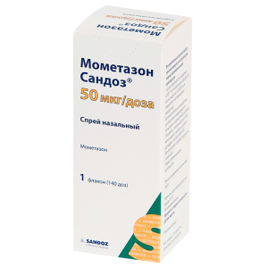Мометазон Сандоз спрей назальный доз 50мкг 140ДОЗ Купить Мометазон Сандоз спрей назальный доз 50мкг 140ДОЗ