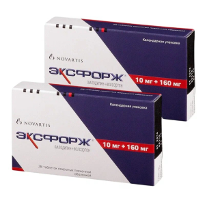 Набор 2 уп. Эксфорж 10мг+160мг 28 шт таб Купить Набор 2 уп. Эксфорж 10мг+160мг 28 шт таб
