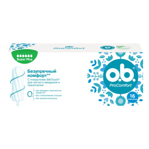 o.b. ProComfort 16 шт тампоны супер плюс Купить o.b. ProComfort 16 шт тампоны супер плюс