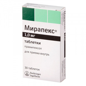 Мирапекс таблетки 1мг №30 Купить  Мирапекс таблетки 1мг №30