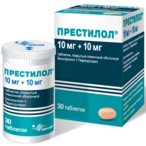 Престилол таблетки ппо 10мг+10мг №30 Купить  Престилол таблетки ппо 10мг+10мг №30