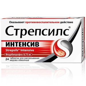 Стрепсилс Интенсив таблетки для рассасывания №24 мед-лимон Купить Стрепсилс Интенсив таблетки для рассасывания №24 мед-лимон