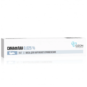 Синафлан мазь для наружного применения 0,025% 15г Купить Синафлан мазь для наружного применения 0,025% 15г
