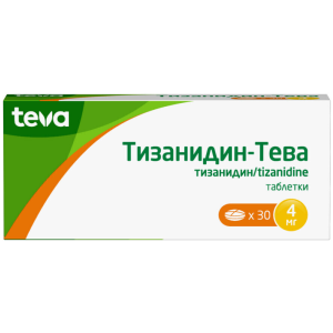 Тизанидин-Тева таблетки 4мг №30 Купить  Тизанидин-Тева таблетки 4мг №30