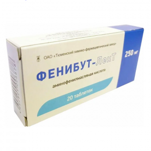 Фенибут таблетки 250мг №20 Купить  Фенибут таблетки 250мг №20