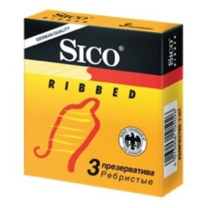 Sico Ribbed презервативы ребристые 3 шт. Купить Sico Ribbed презервативы ребристые 3 шт.
