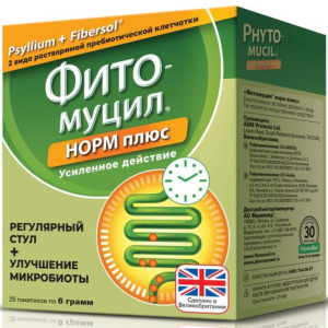 Фитомуцил Норм Плюс 6 г 25 шт порошок для приготовления раствора для внутреннего применения Купить Фитомуцил Норм Плюс 6 г 25 шт порошок для приготовления раствора для внутреннего применения