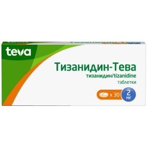 Тизанидин-Тева таблетки 2мг №30 Купить  Тизанидин-Тева таблетки 2мг №30