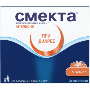 Смекта пор д/сусп д/внутр пак 3г №20 апельсин Купить Смекта пор д/сусп д/внутр пак 3г №20 апельсин