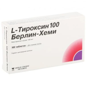 Л-Тироксин 100 Берлин-Хеми таб 100мкг №100 Купить Л-Тироксин 100 Берлин-Хеми таб 100мкг №100