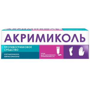 Акримиколь 2 % 30 г крем для наружного применения Купить Акримиколь 2 % 30 г крем для наружного применения