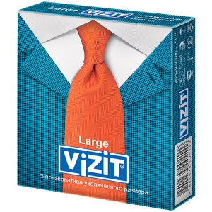 VIZIT Large презервативы увеличенного размера 3 шт. Купить VIZIT Large презервативы увеличенного размера 3 шт.