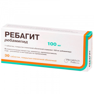 Ребагит таблетки ппо 100мг №30 Купить  Ребагит таблетки ппо 100мг №30