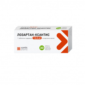 Лозартан-Ксантис таб ппо 12,5мг №30 Купить  Лозартан-Ксантис таб ппо 12,5мг №30