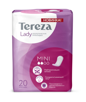 Tereza Lady Mini 20 шт прокладки урологические одноразовые Купить Tereza Lady Mini 20 шт прокладки урологические одноразовые