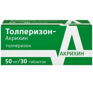 Толперизон-Акрихин таб ппо 50мг №30 Купить  Толперизон-Акрихин таб ппо 50мг №30