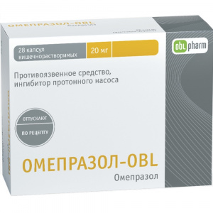 Омепразол-OBL капсулы 20мг №28 Купить  Омепразол-OBL капсулы 20мг №28