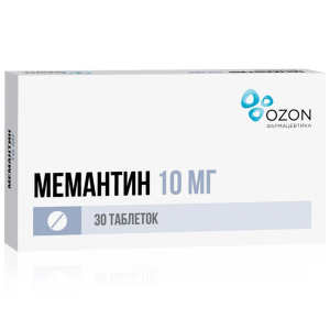 Мемантин 10 мг 30 шт таблетки покрытые пленочной оболочкой Купить Мемантин 10 мг 30 шт таблетки покрытые пленочной оболочкой