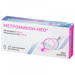 Метромикон-Нео суппозитории ваг 500мг+100мг №14 Купить Метромикон-Нео суппозитории ваг 500мг+100мг №14