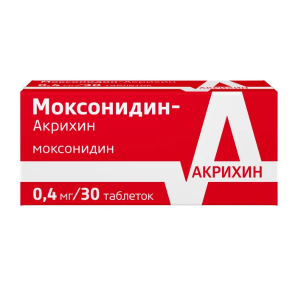 Моксонидин-Акрихин таб ппо 400мкг №30 Купить Моксонидин-Акрихин таб ппо 400мкг №30