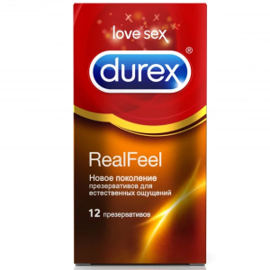 Durex Real Feel презервативы для естественных ощущений 12 шт. Купить Durex Real Feel презервативы для естественных ощущений 12 шт.