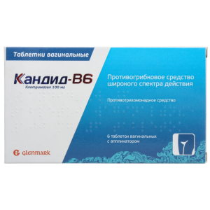 Кандид Б таблетки ваг 100мг №6 Купить  Кандид Б таблетки ваг 100мг №6