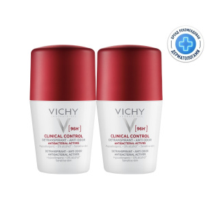 Vichy Clinical Control дезодорант-антиперспирант 96 ч против избыточного потоотделения 50мл, 2шт Купить Vichy Clinical Control дезодорант-антиперспирант 96 ч против избыточного потоотделения 50мл, 2шт