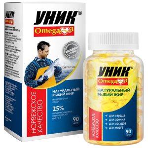 Уник Омега 3  капс 600мг №90 Купить  Уник Омега 3  капс 600мг №90