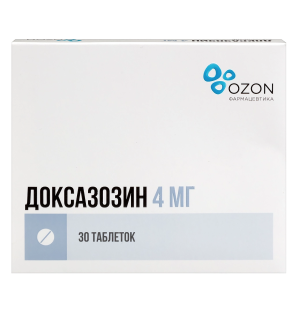 Доксазозин 4 мг 30 шт таблетки  Купить  Доксазозин 4 мг 30 шт таблетки