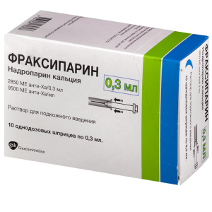 Фраксипарин раствор д/ п/к введ 9500МЕ анти-Ха/мл шпр 0,3мл №10 Купить Фраксипарин раствор д/ п/к введ 9500МЕ анти-Ха/мл шпр 0,3мл №10