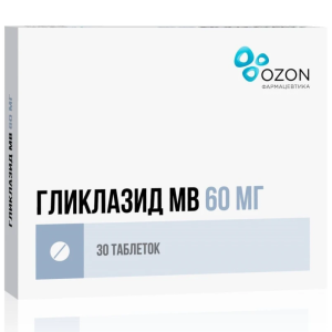 Гликлазид-МВ таб с модиф высвоб 60мг №30 Купить Гликлазид-МВ таб с модиф высвоб 60мг №30