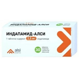 Индапамид таб ппо 2,5мг №30 Купить  Индапамид таб ппо 2,5мг №30