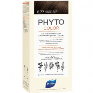 Phyto color №6.77 (светлый каштан-капучино) краска для волос Купить Phyto color №6.77 (светлый каштан-капучино) краска для волос