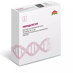 Пиридоксин р-р д/ин 5% 1мл №10 Купить  Пиридоксин р-р д/ин 5% 1мл №10