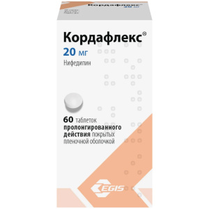 Кордафлекс таблетки по пролонг 20мг №60 Купить Кордафлекс таблетки по пролонг 20мг №60
