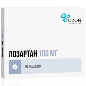 Лозартан таб ппо 100мг №30 Купить  Лозартан таб ппо 100мг №30