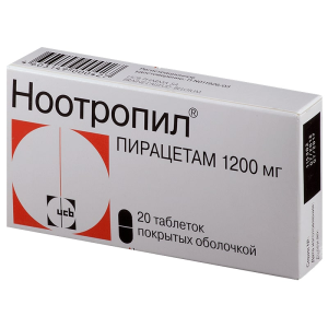 Ноотропил 1200 мг 20 шт таблетки покрытые оболочкой Купить Ноотропил 1200 мг 20 шт таблетки покрытые оболочкой
