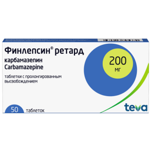 Финлепсин Ретард таблетки 200мг №50 Купить  Финлепсин Ретард таблетки 200мг №50