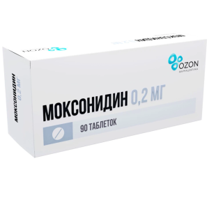 Моксонидин таблетки покрытые пленочной оболочкой 200мкг №90 Купить Моксонидин таблетки покрытые пленочной оболочкой 200мкг №90