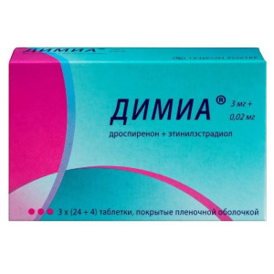 Димиа таблетки ппо 3мг+0,02мг №84 Купить  Димиа таблетки ппо 3мг+0,02мг №84
