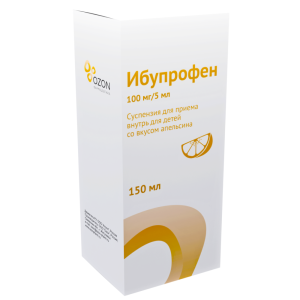 Ибупрофен сусп д/внутр примен 100мг/5мл фл 150мл апельсин Купить Ибупрофен сусп д/внутр примен 100мг/5мл фл 150мл апельсин