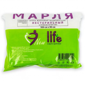 Марля мед New Life 5мX90см плотн (25-27г/м2) Купить  Марля мед New Life 5мX90см плотн (25-27г/м2)