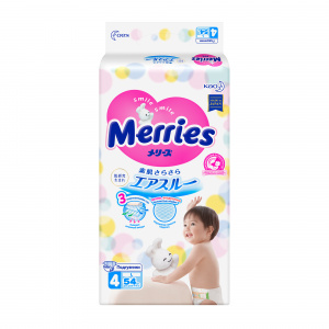 Merries подгузники р.L №54 9-14кг Купить  Merries подгузники р.L №54 9-14кг