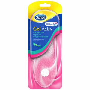 Scholl ГельАктив стельки гелевые д/обуви на среднем каблуке Купить Scholl ГельАктив стельки гелевые д/обуви на среднем каблуке